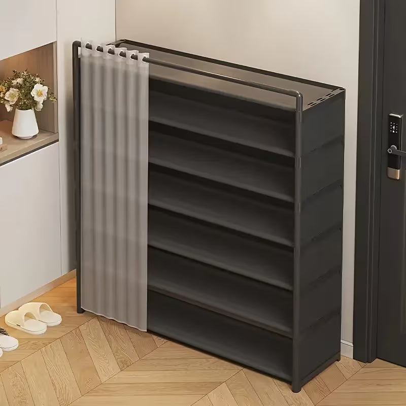 Étagère Chaussures 7 Étagères Métal Fermée 👟 | رف أحذية معدني 7 طوابق مغلق 🛡️