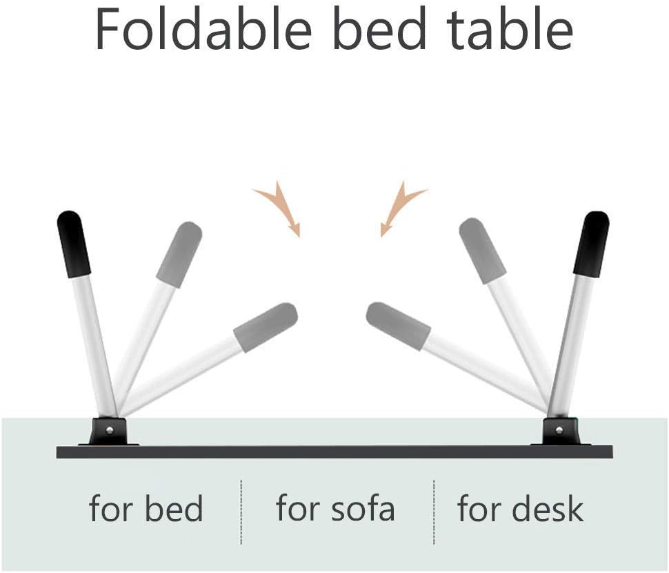 طاولة قابلة للطي بتصميم بسيط مع أدراج لاستخدامها مع الحواسيب المحمولة، وكطاولة جانبية للسرير.