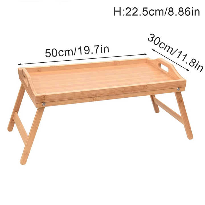 🛏️ طاولة فطور قابلة للطي من الخيزران – عملية وأنيقة 🍽️🌿