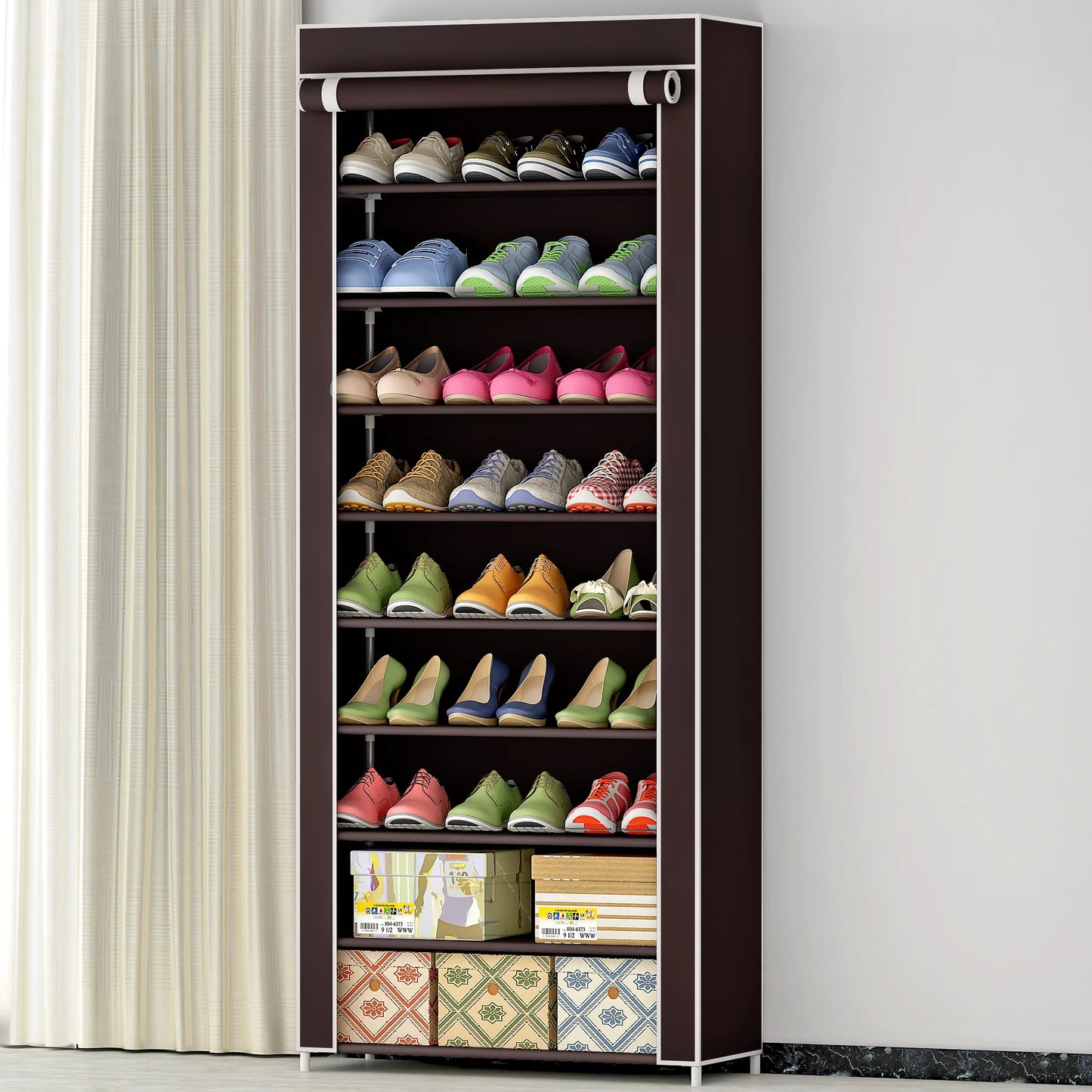 خزانة أحذية بـ 9 أقسام 🥿👟Armoire à Chaussures 9 Grilles 🥿👟 | Rangement Gain de Place