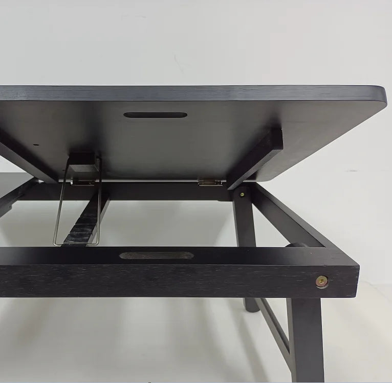 Plateau de lit pliable en bambou noir