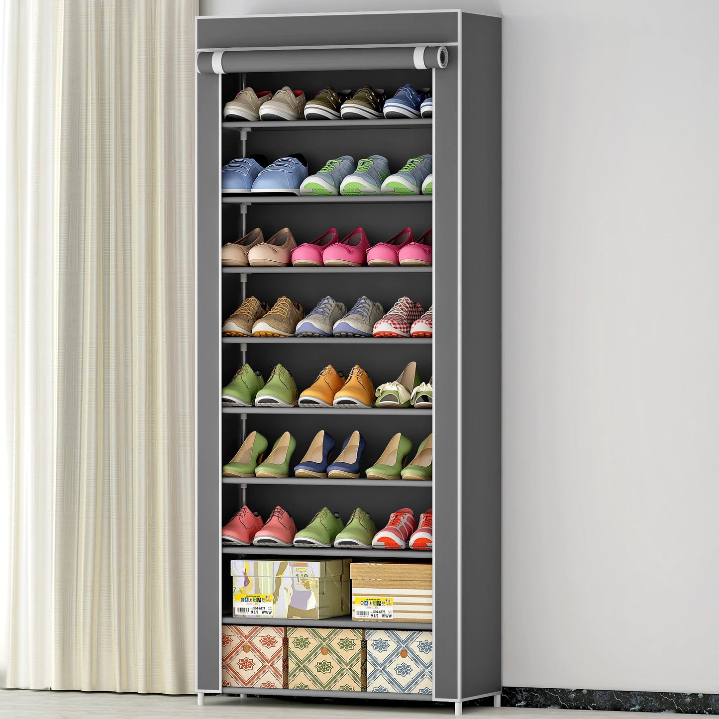 خزانة أحذية بـ 9 أقسام 🥿👟Armoire à Chaussures 9 Grilles 🥿👟 | Rangement Gain de Place