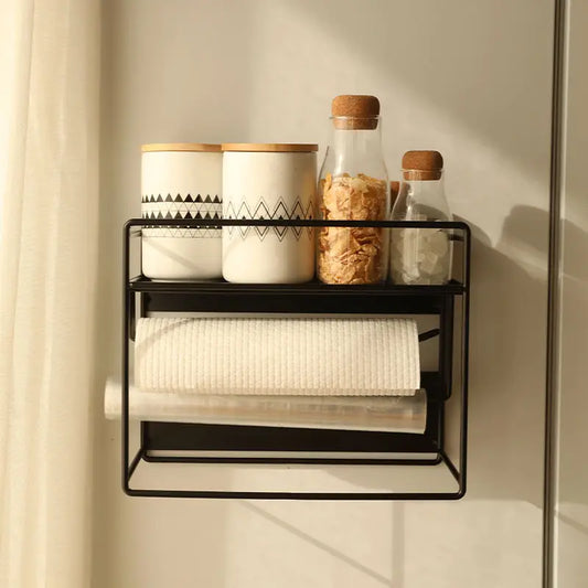 Étagère Magnétique Multifonction pour Réfrigérateur – Rangement Épices & Essuie-Tout