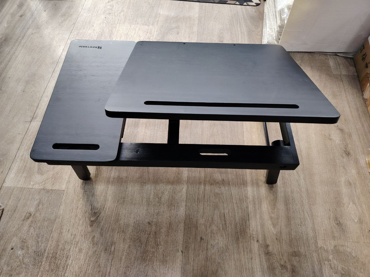 Plateau de lit pliable en bambou noir