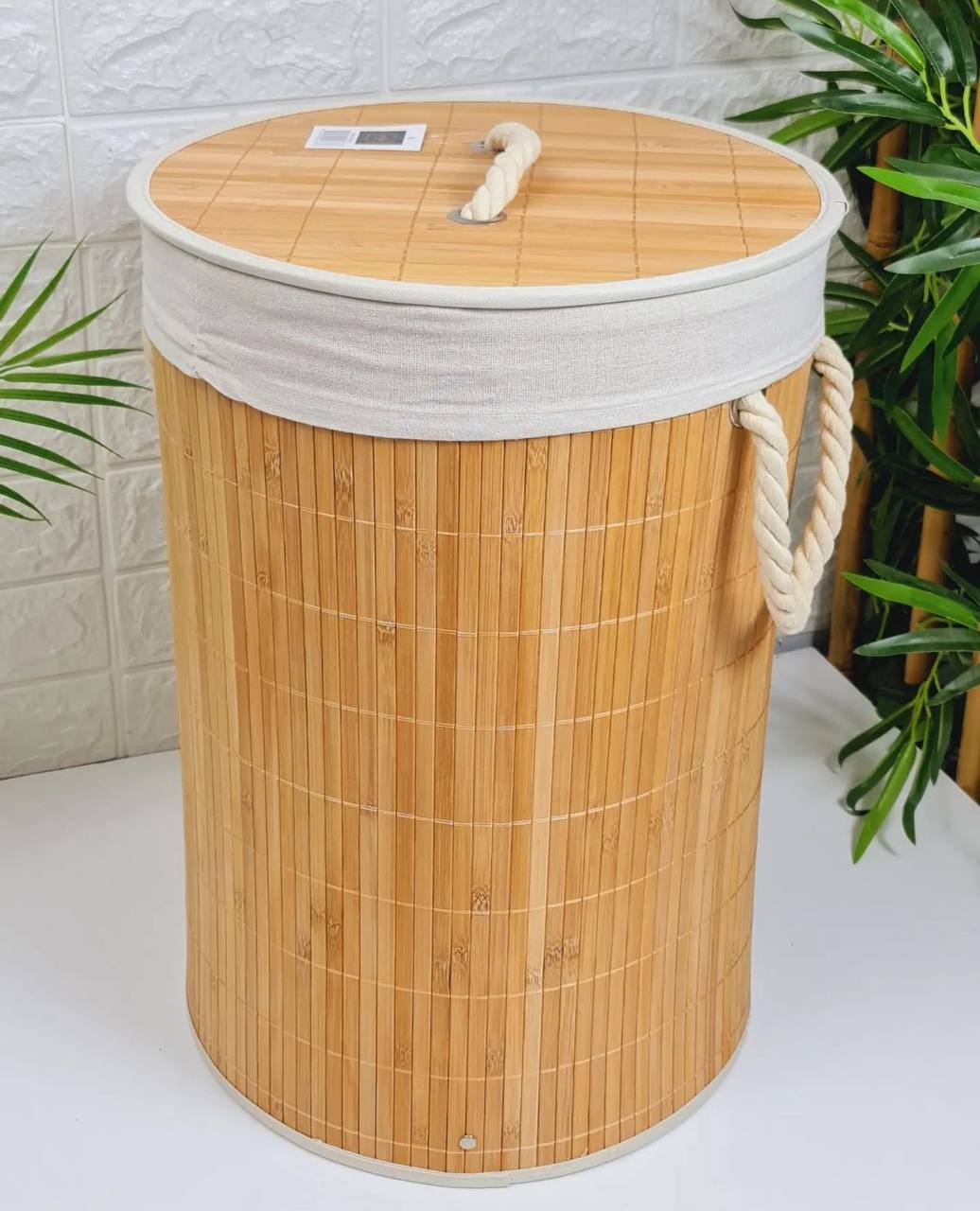 Panier à linge en bambou naturel 🧺🌿 | Plusieurs formes سلة غسيل بامبو طبيعية متعددة الأشكال 🧺🌿