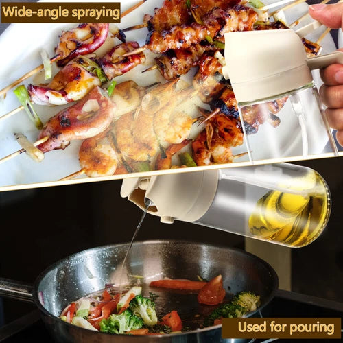 Bouteille Verseuse d’Huile en Verre 470ml – Distributeur Anti-Goutte avec Poignée Ergonomique